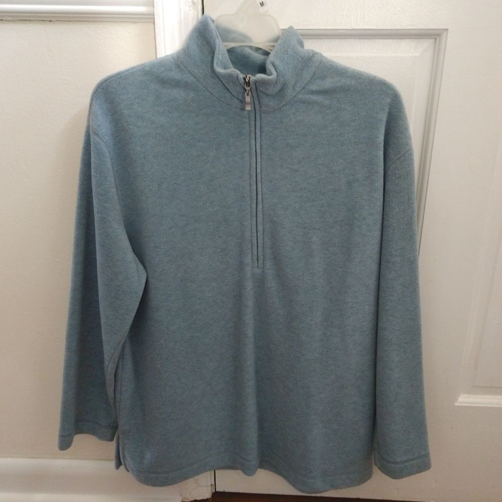Marsh Landing Blue Green Fleece Sweater Size Small